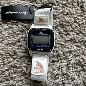 Shark Freestyle Leash Watch in Color White Dolphin